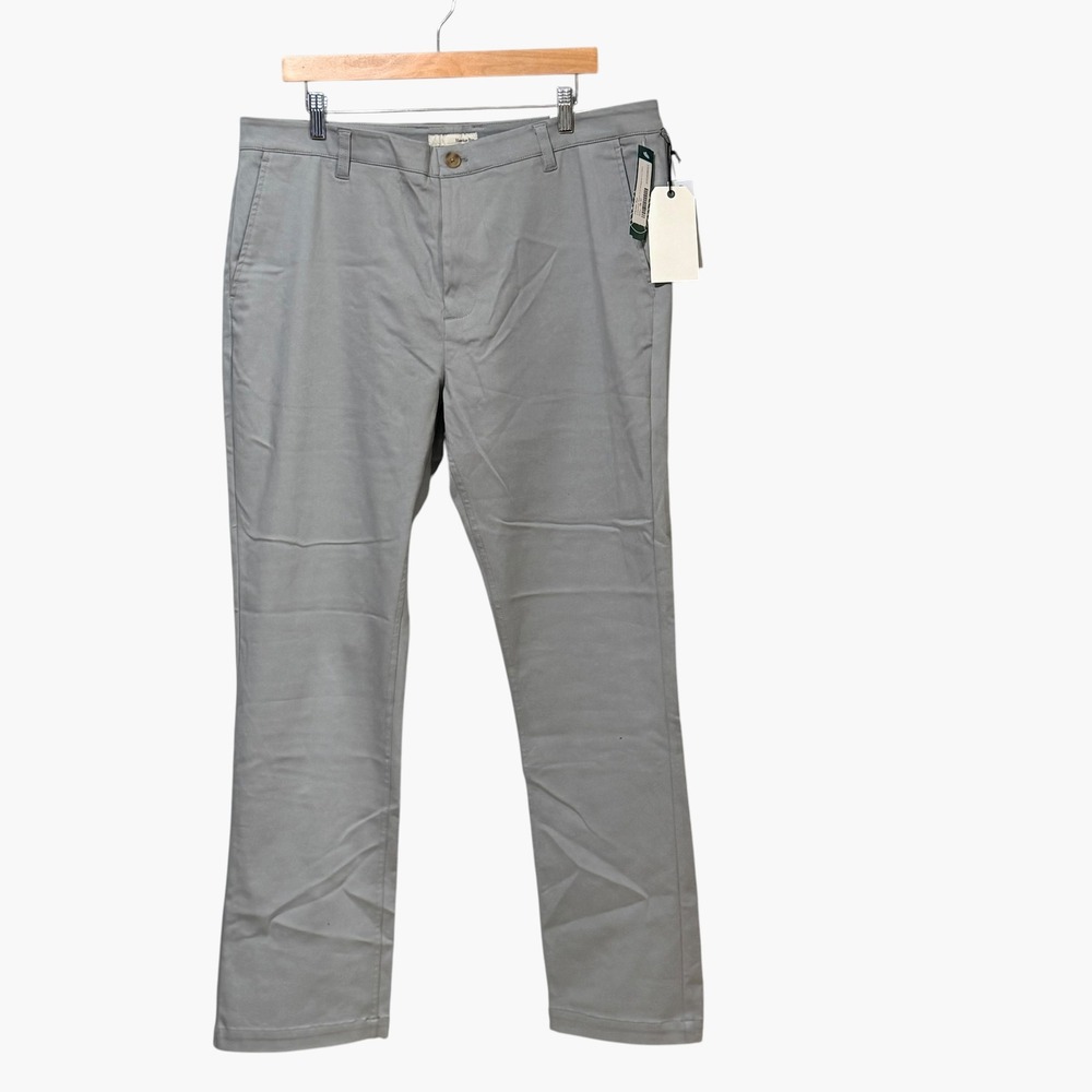 Hawker Rye Essential Wash 2.0 Straight Fit Pant Mens 38x32 Grey Chino New